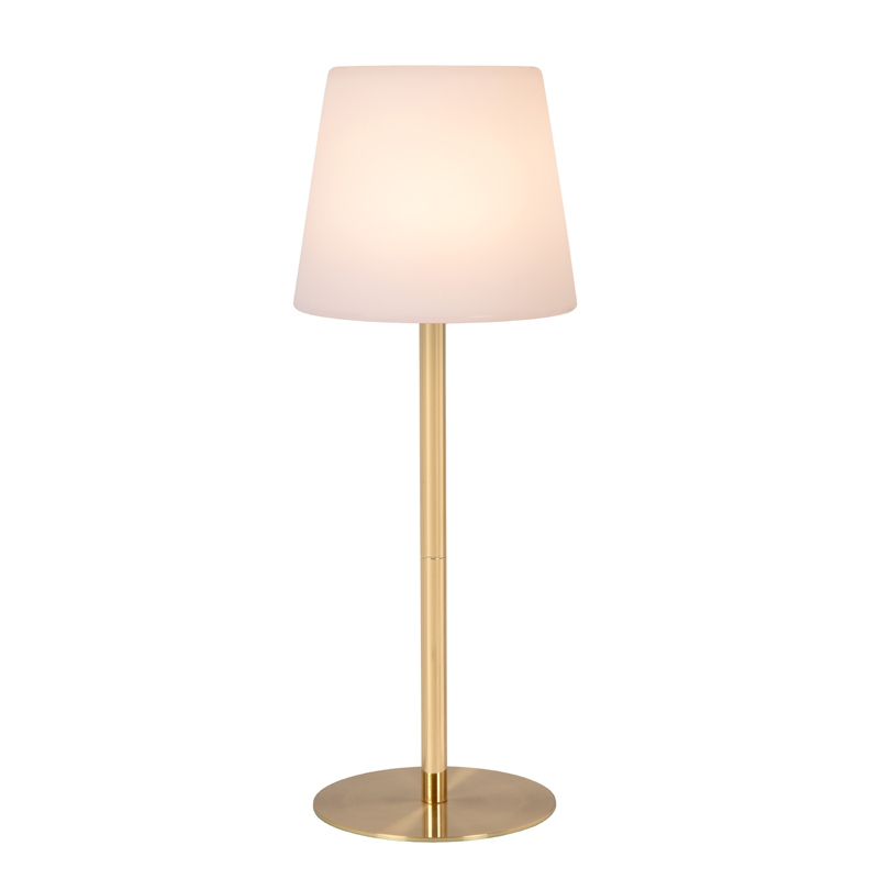Lucide Tyon LED Outdoor Rechargeable Table Lamp - Matt Gold