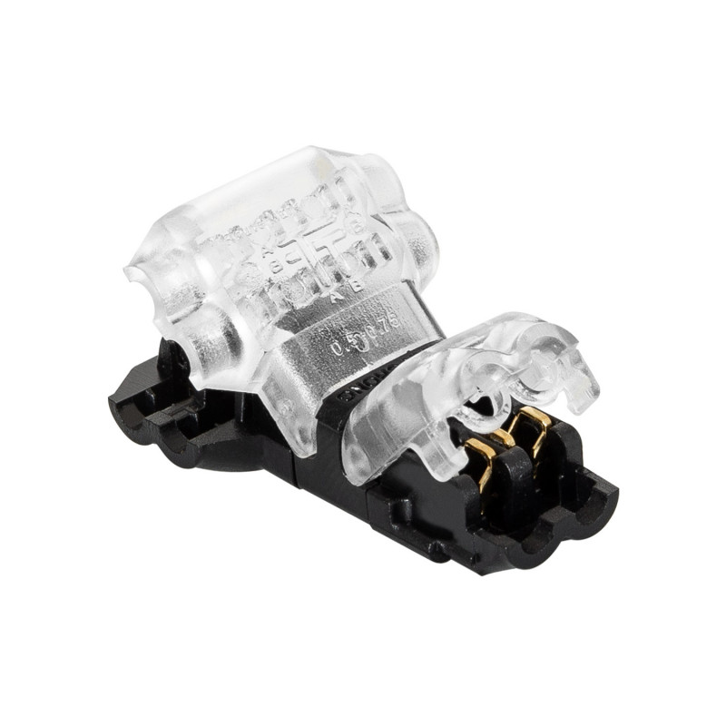 T-Type IP40 2 Pole Connector for 0.5mm Unwrapped Cable for 12-24V Monochrome LED Strip