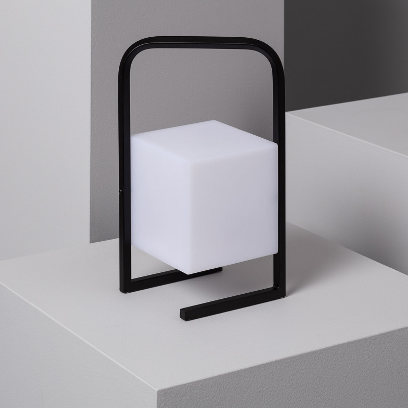 Edit Mkono Cube USB Rechargeable LED Outdoor Table Lamp - Black