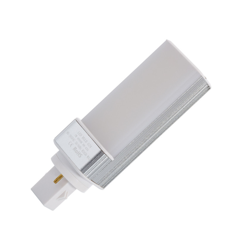 7W Cool White LED 2 & 4 Pin Frosted Bulb - G24